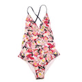 STELLA MCCARTNEY PINK AND YELLOW FLORAL ONE-PIECE SWIMSUIT - SIZE S