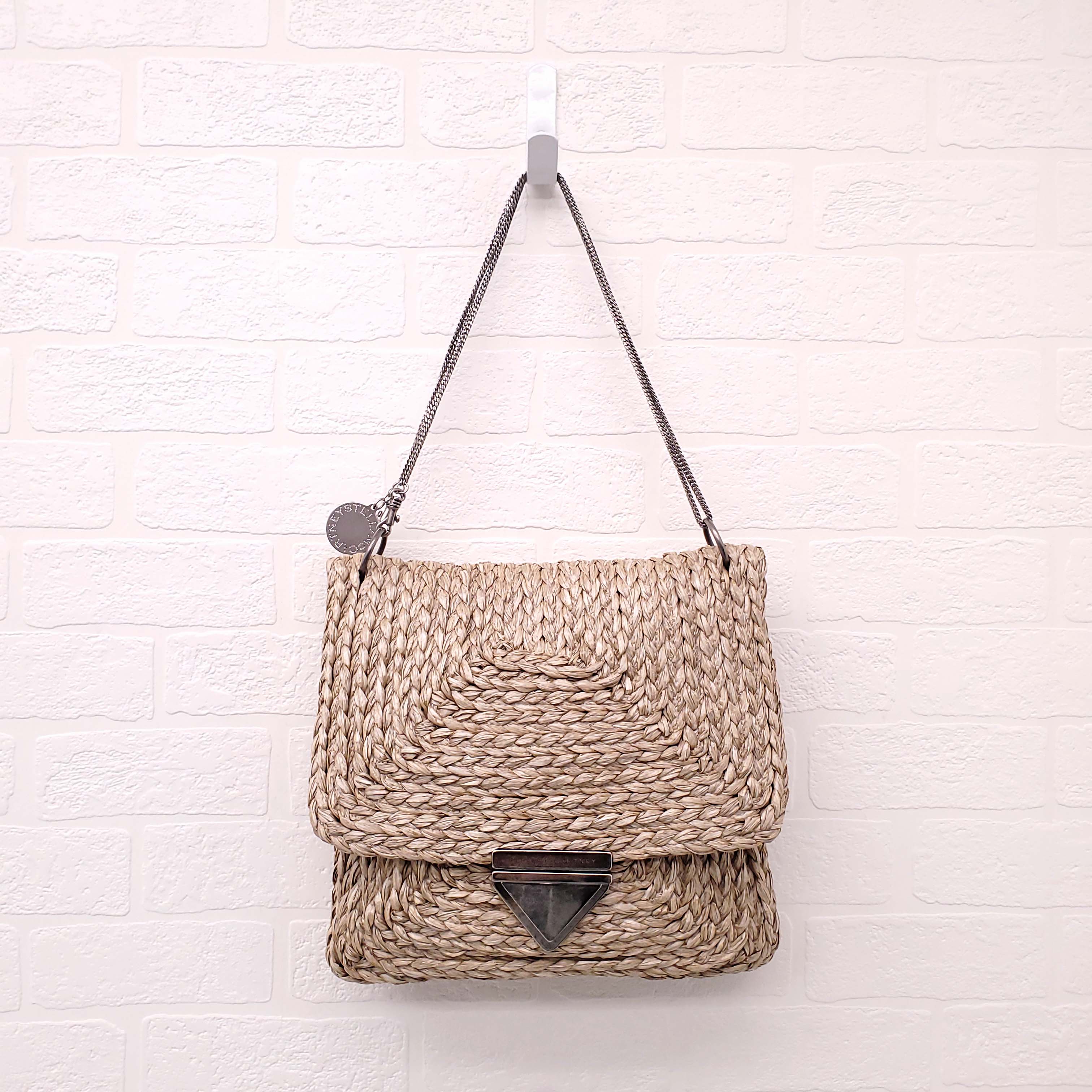 STELLA MCCARTNEY RAFFIA SHOULDER BAG