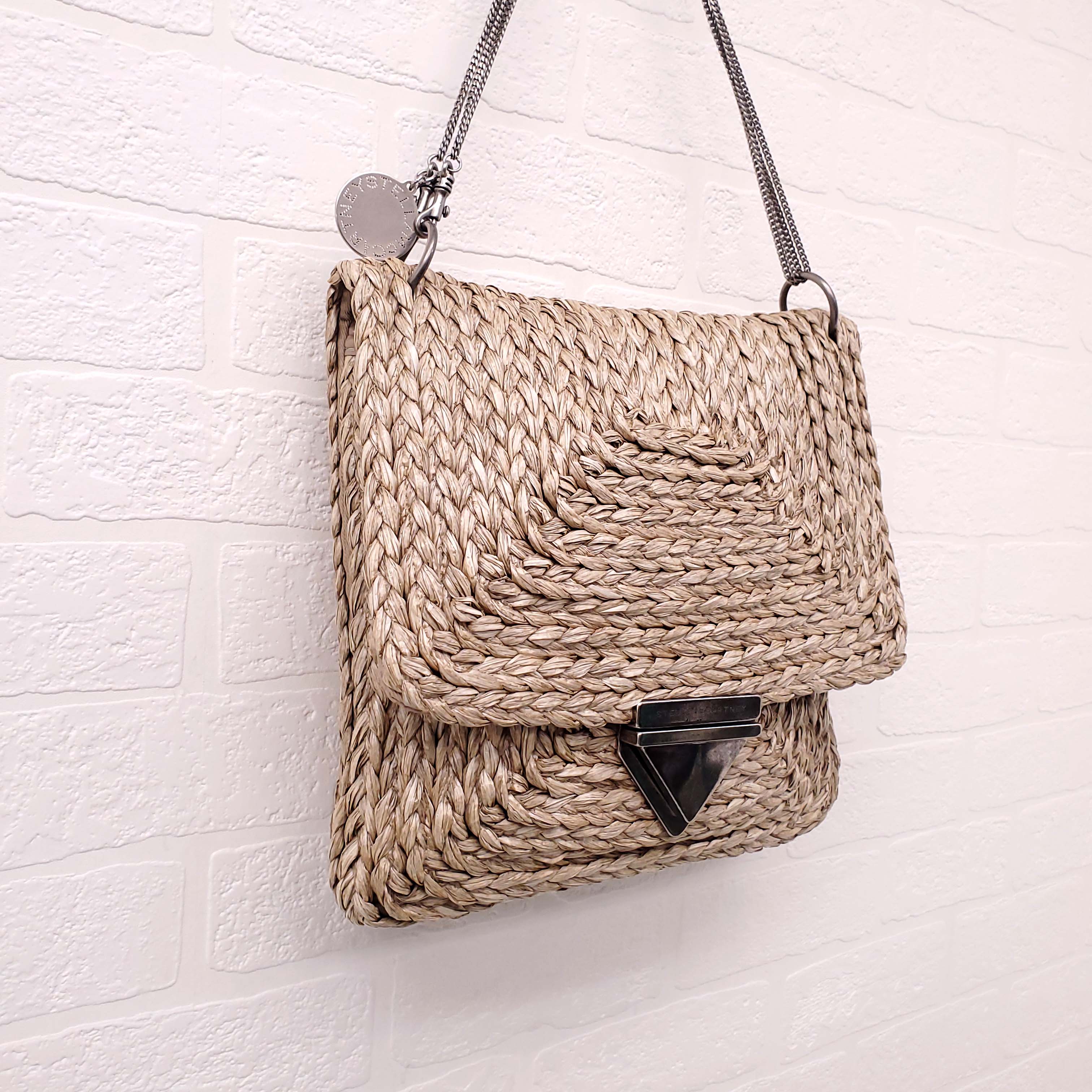 STELLA MCCARTNEY RAFFIA SHOULDER BAG