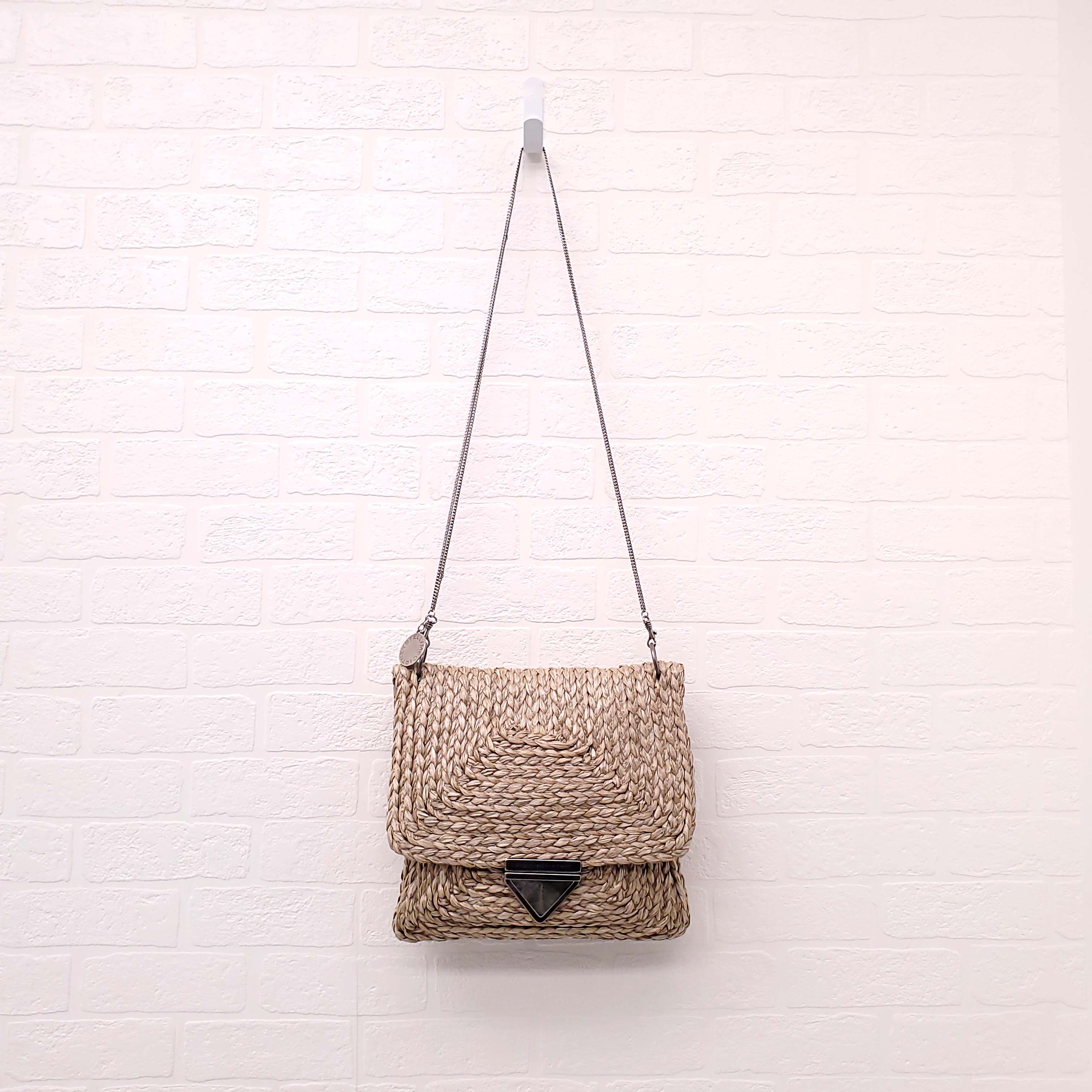 STELLA MCCARTNEY RAFFIA SHOULDER BAG