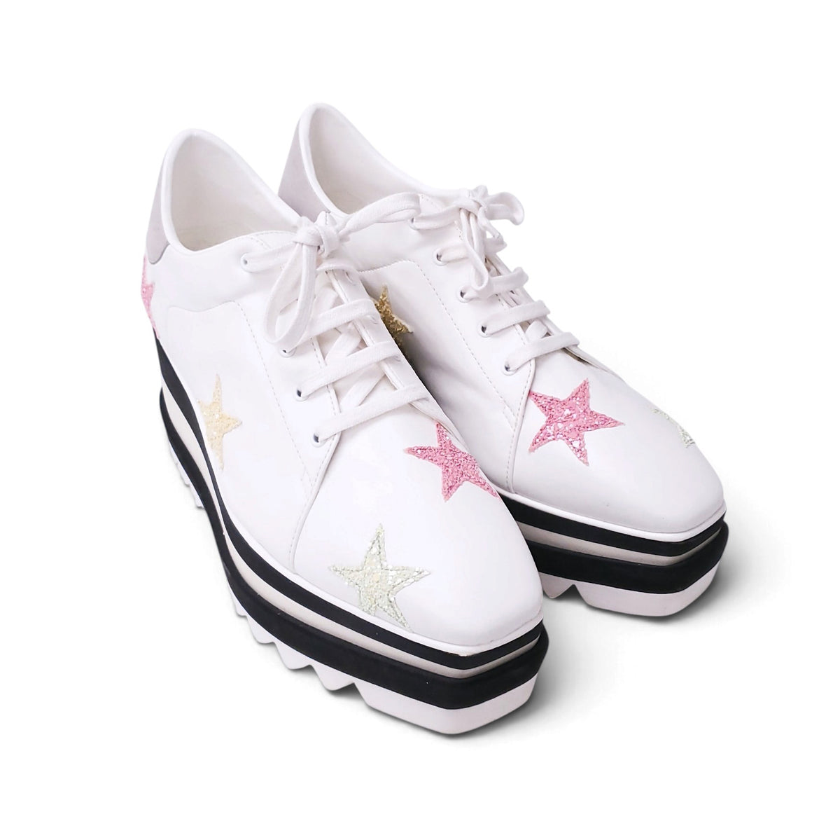 STELLA MCCARTNEY STAR EMBELLISHED SNEAKERS - SIZE 39