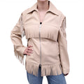 STELLA MCCARTNEY VEGAN LEATHER FRINGE JACKET - SIZE 40