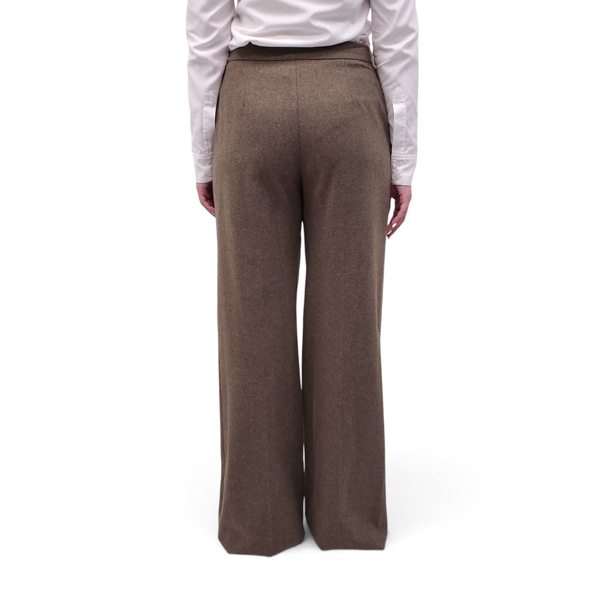 STELLA MCCARTNEY WIDE LEG WOOL TROUSERS - SIZE 44