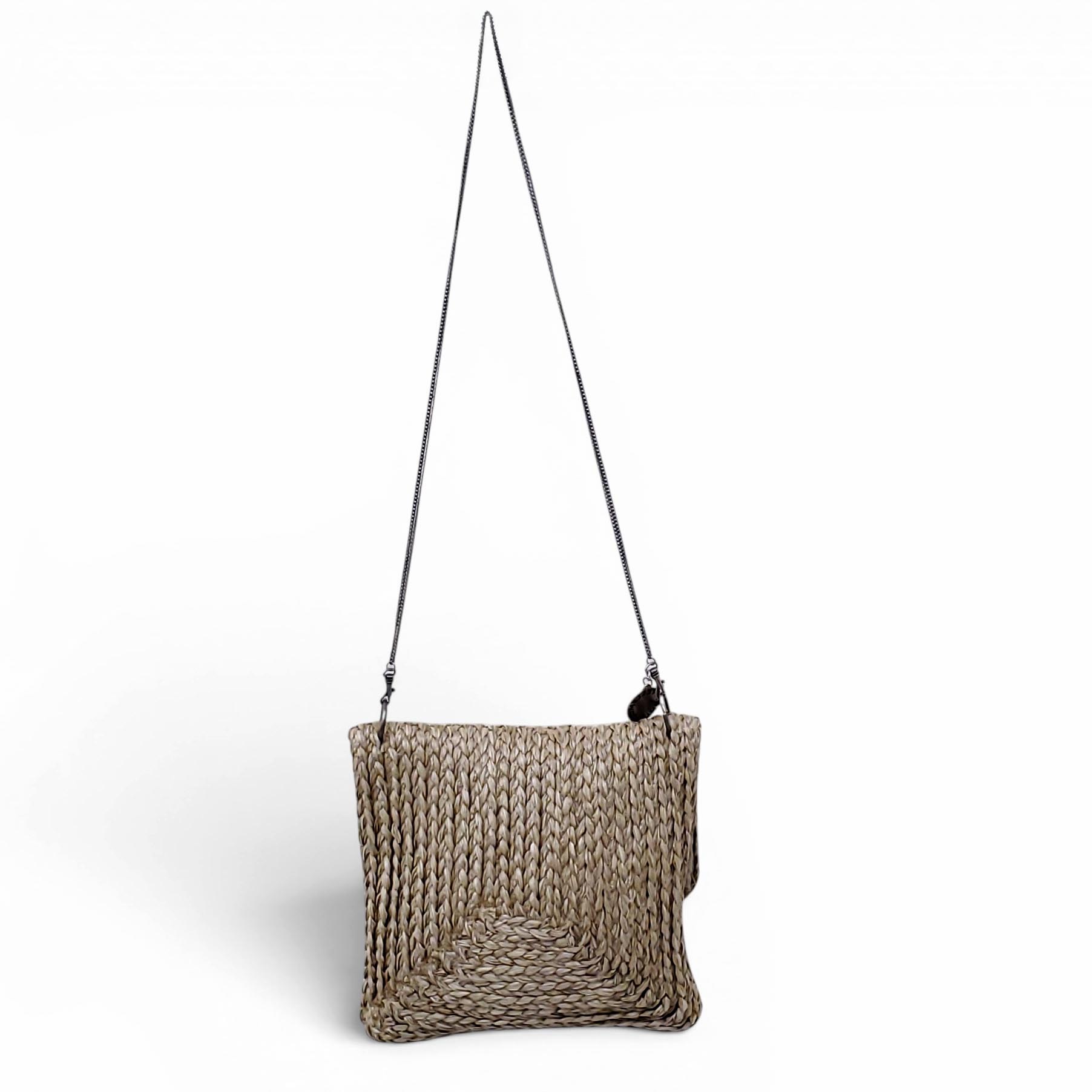 STELLA MCCARTNEY WOVEN RAFFIA SHOULDER BAG