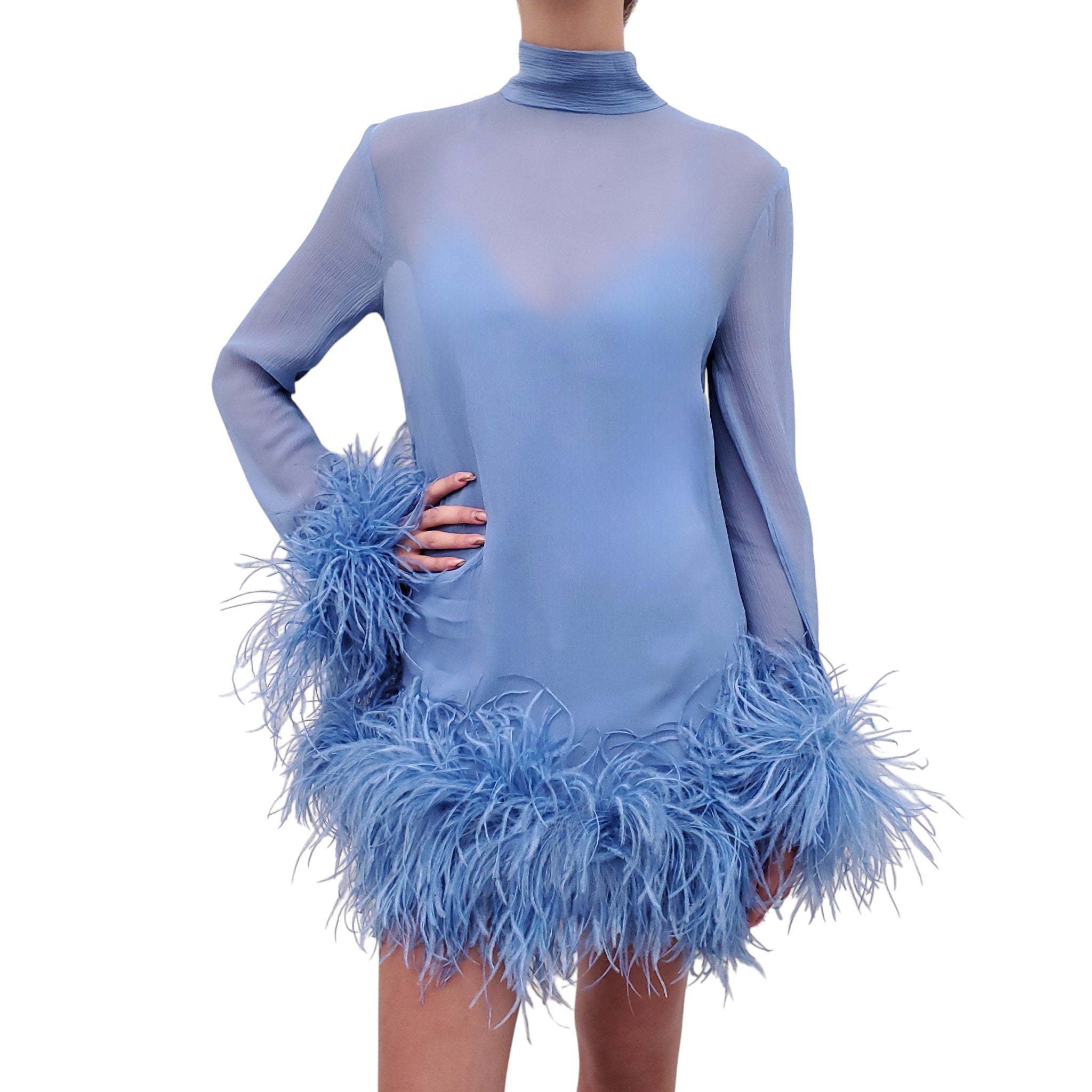 taller marmo blue dress Taller Marmo Palermo fringe-detail Midi Dress | Blue