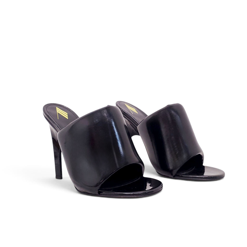 THE ATTICO BLACK REM HEELS - SIZE 39