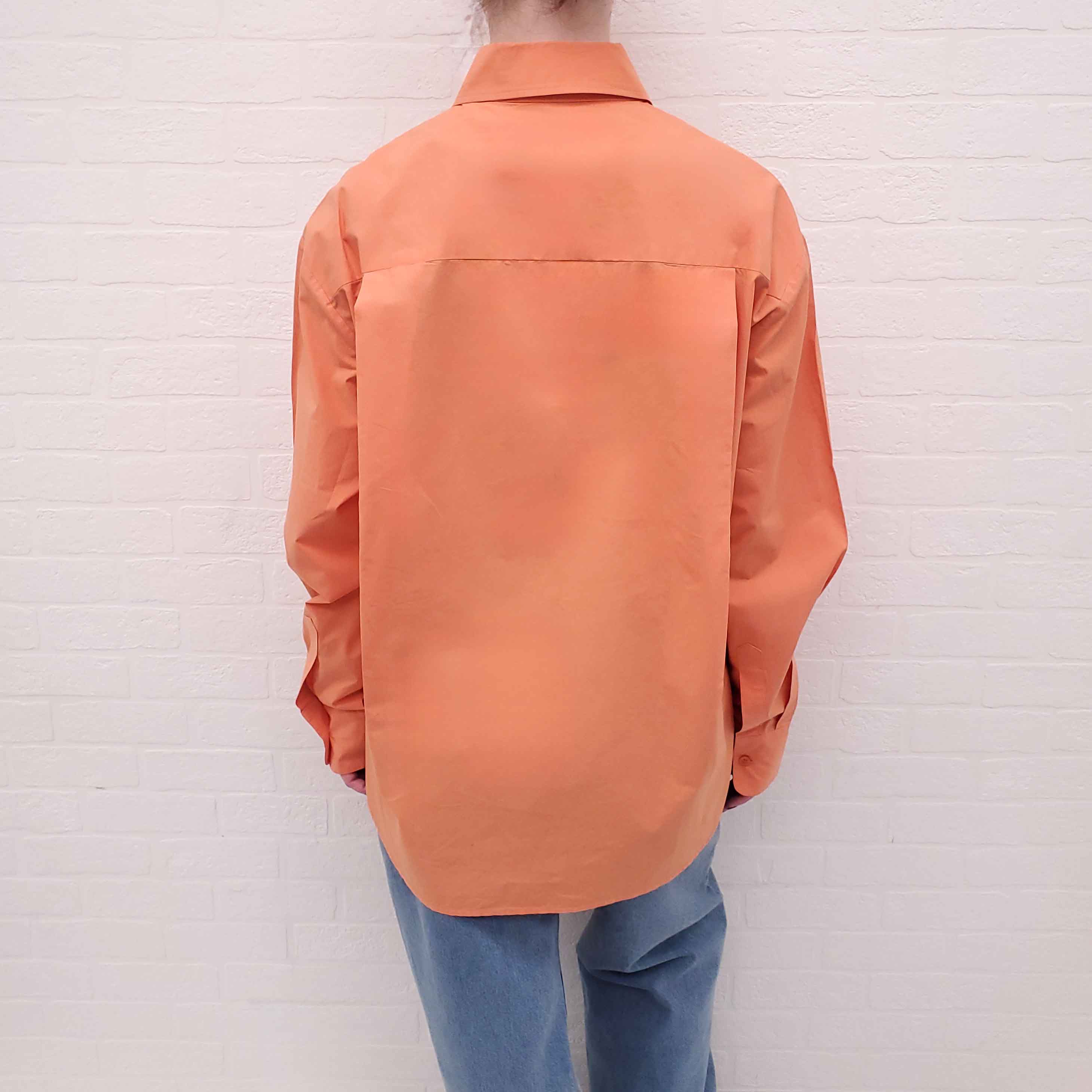 THE FRANKIE SHOP ORANGE OVERSIZED BLOUSE - SIZE S