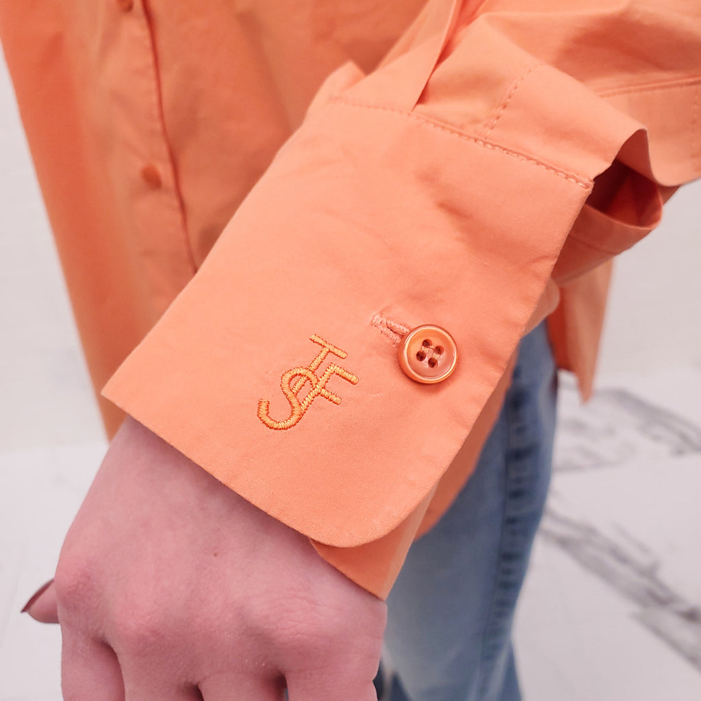 THE FRANKIE SHOP ORANGE OVERSIZED BLOUSE - SIZE S