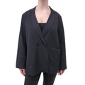 THE GREAT OVERSIZED BLACK PIN STRIPE BLAZER - SIZE 1/S