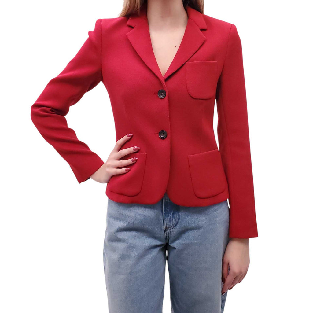 THEORY RED BLAZER - SIZE 6