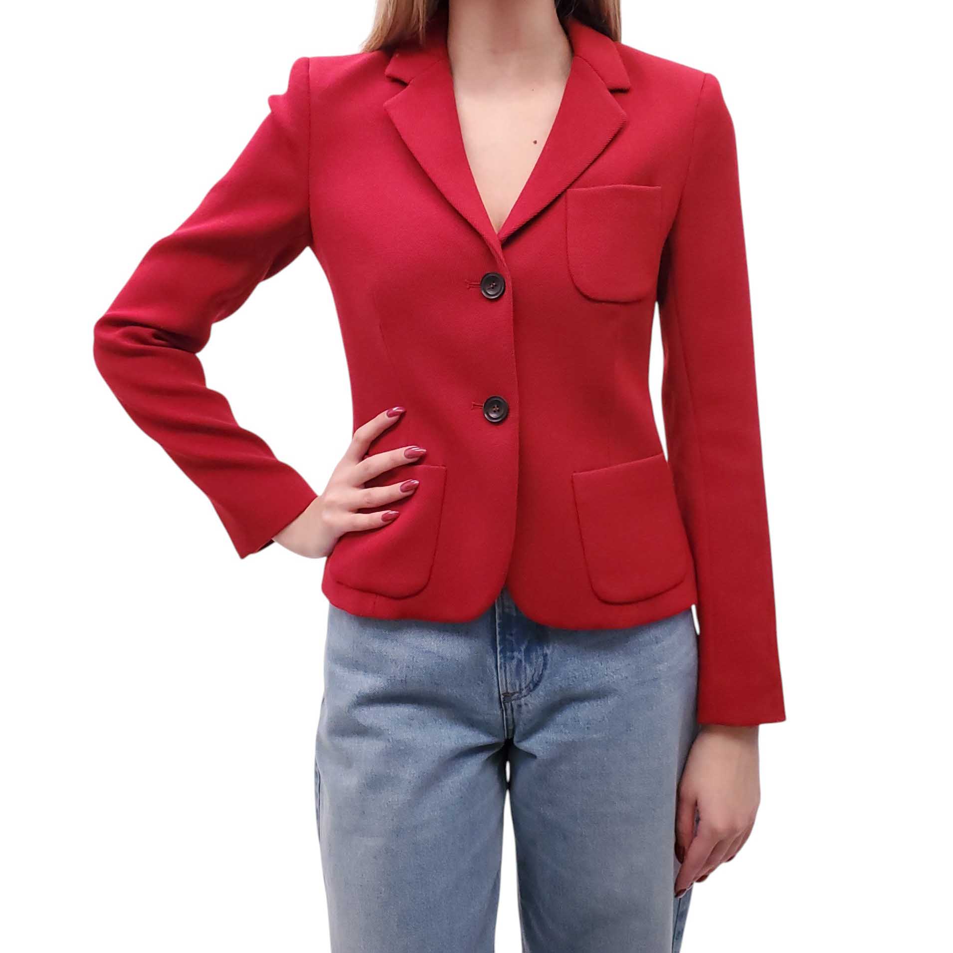 THEORY RED BLAZER - SIZE 6