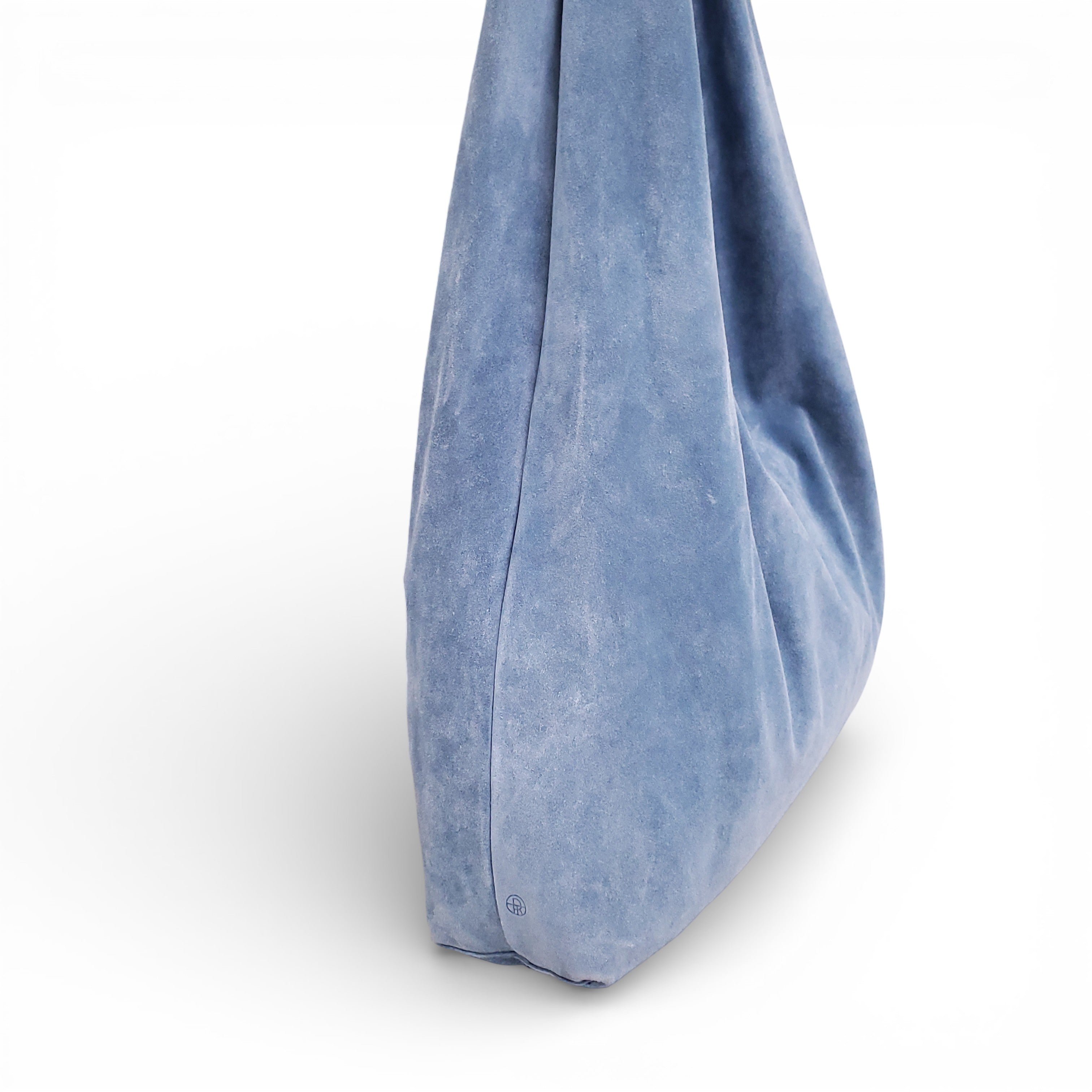 THE ROW BINDLE BLUE SUEDE HOBO BAG