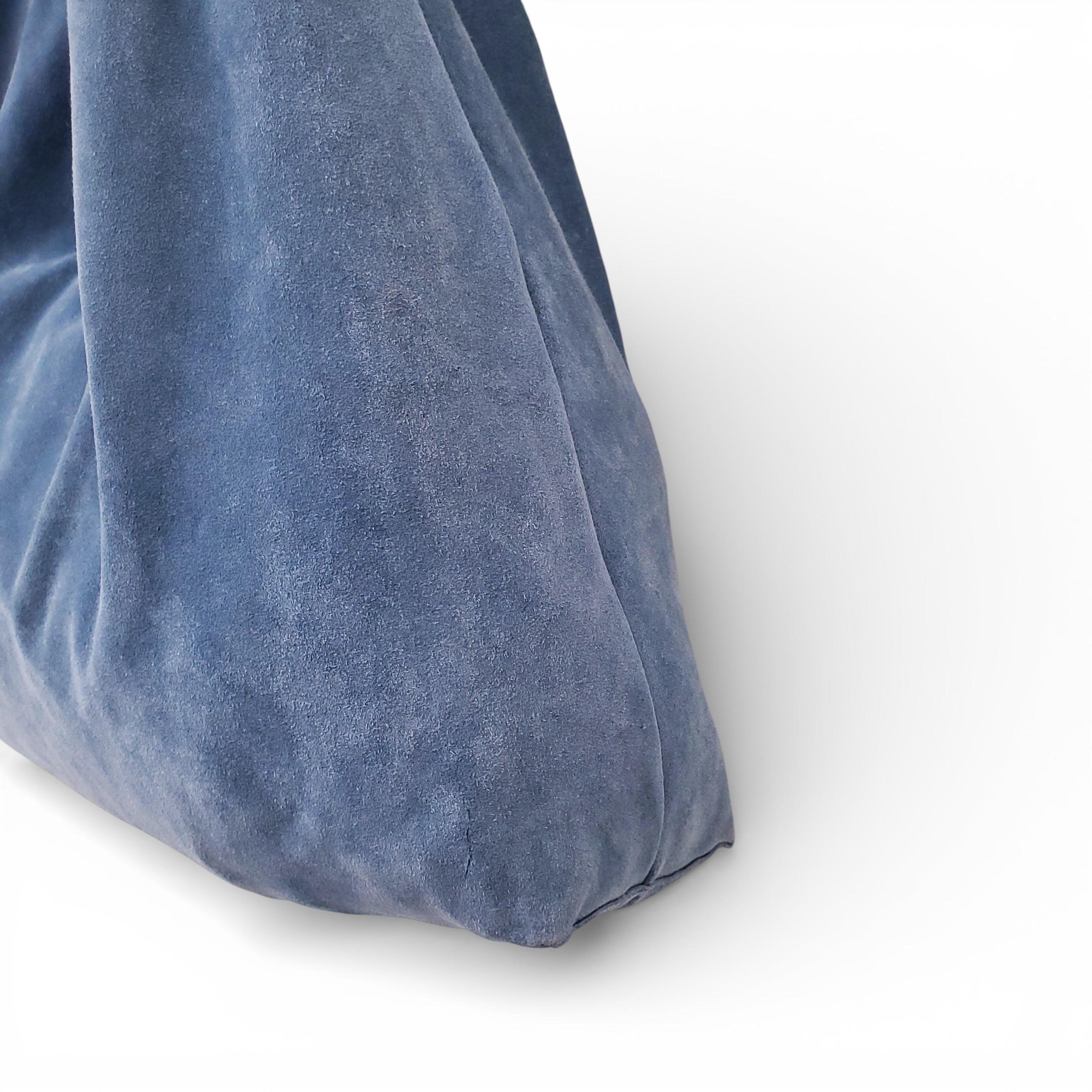 THE ROW BINDLE BLUE SUEDE HOBO BAG