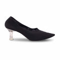 THE ROW BLACK MESH PUMPS WITH CLEAR HEEL DETAIL - SIZE 41