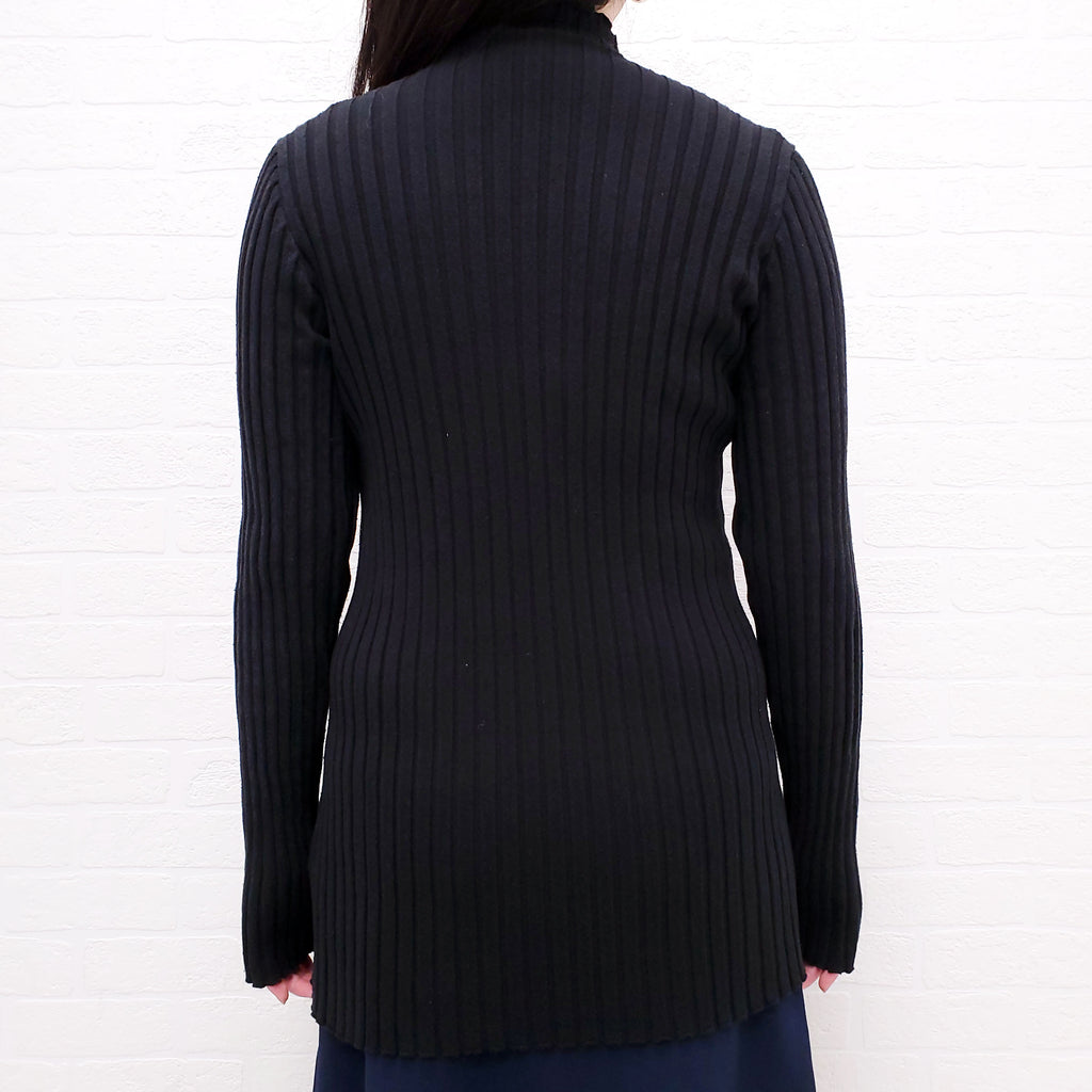 THE ROW BLACK RIBBED SWEATER - SIZE XS