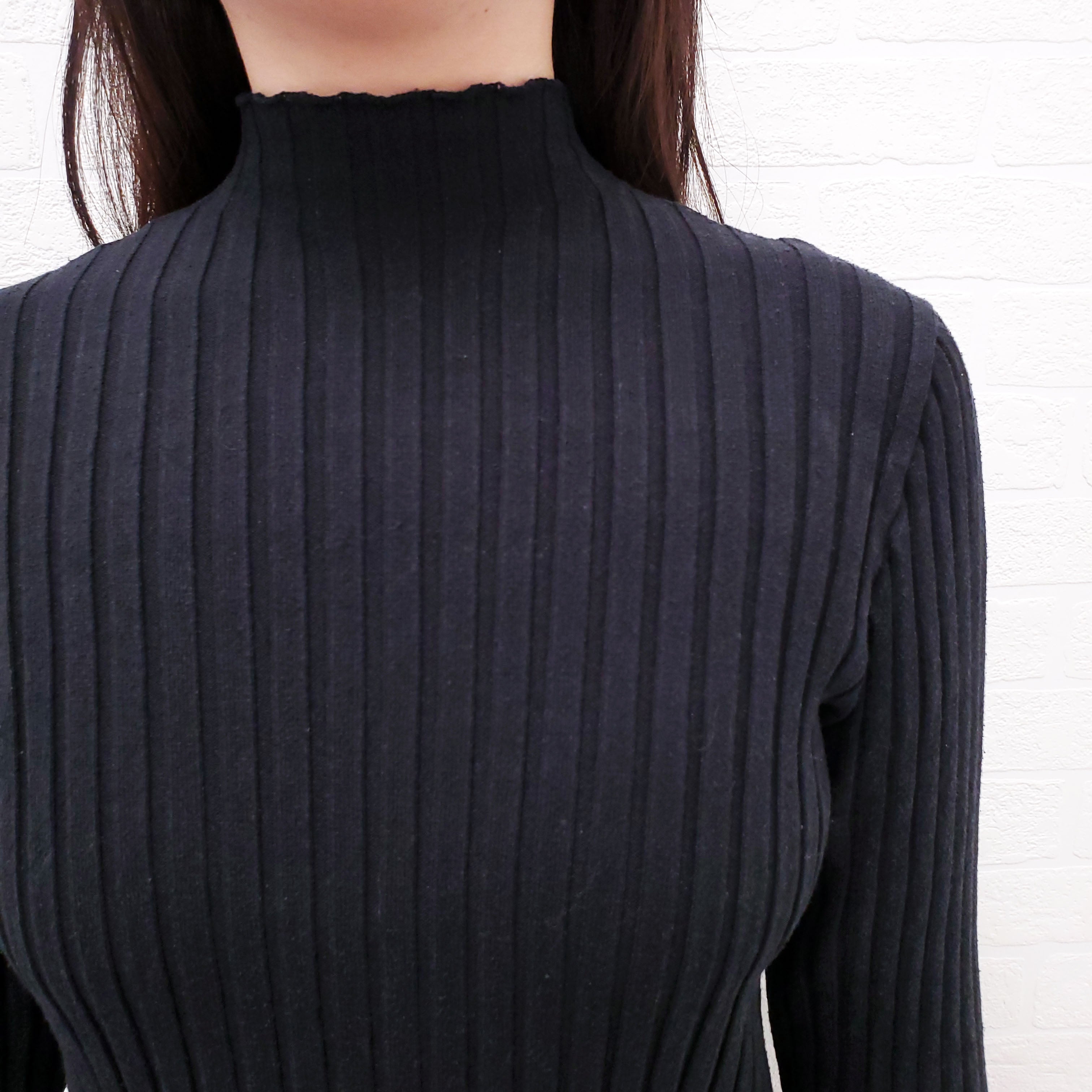 THE ROW BLACK RIBBED SWEATER - SIZE XS