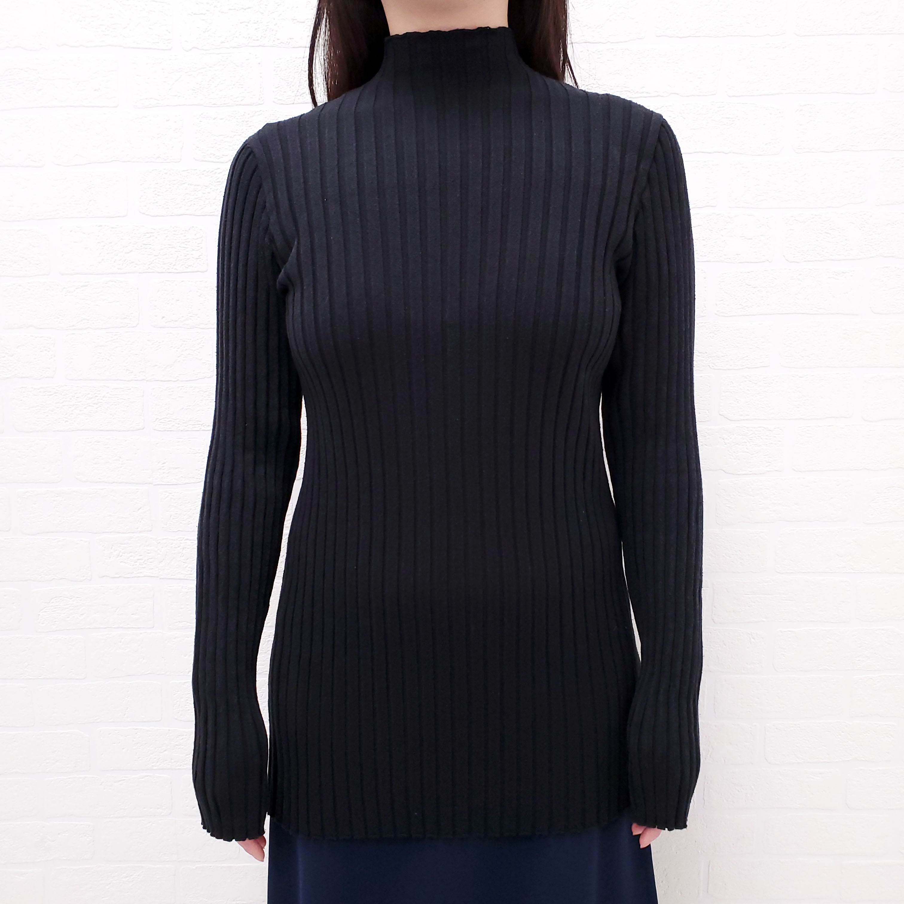 THE ROW BLACK RIBBED SWEATER - SIZE XS
