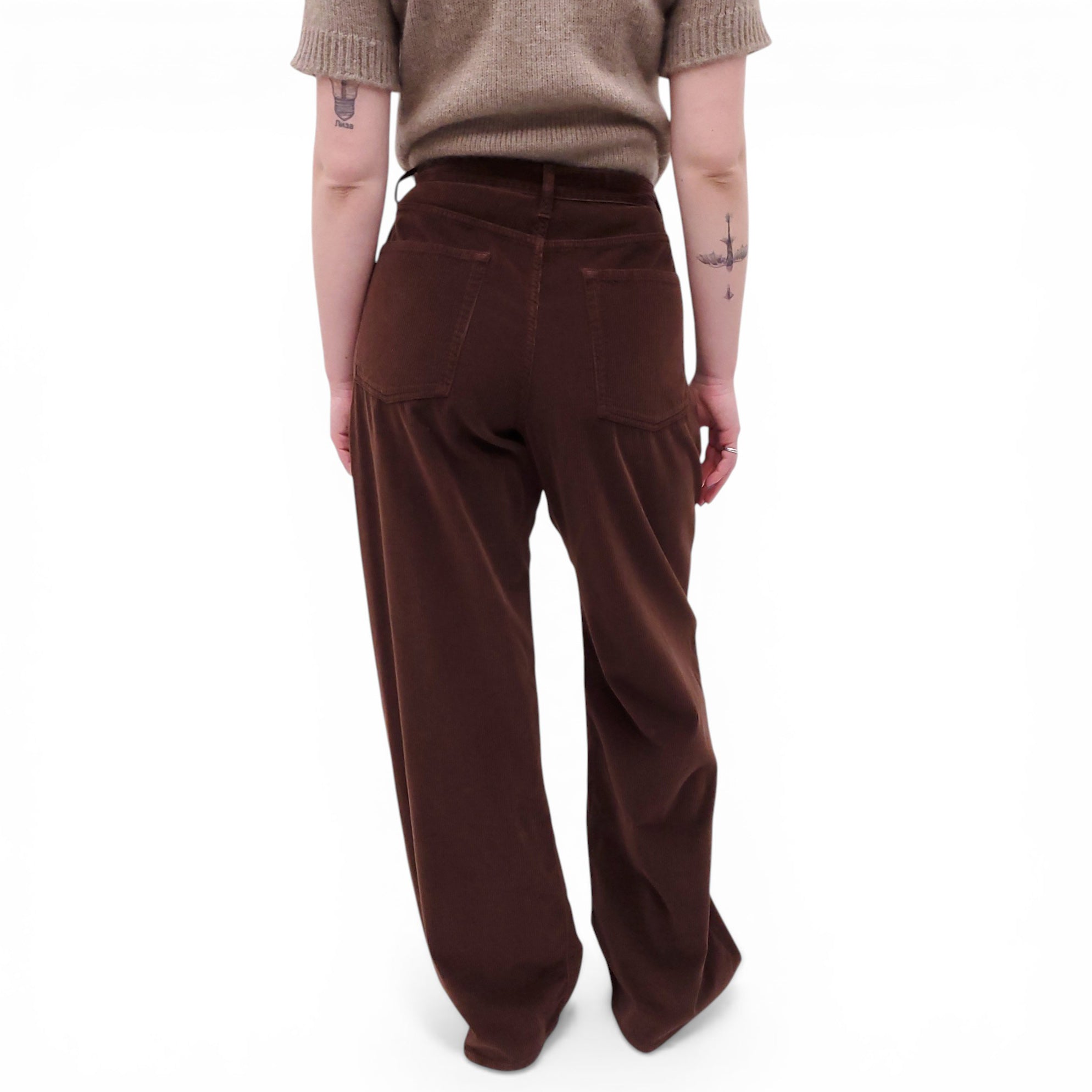 THE ROW BROWN CORDUROY PANTS - SIZE 29