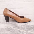 THE ROW BROWN LEATHER HEELS - SIZE 41