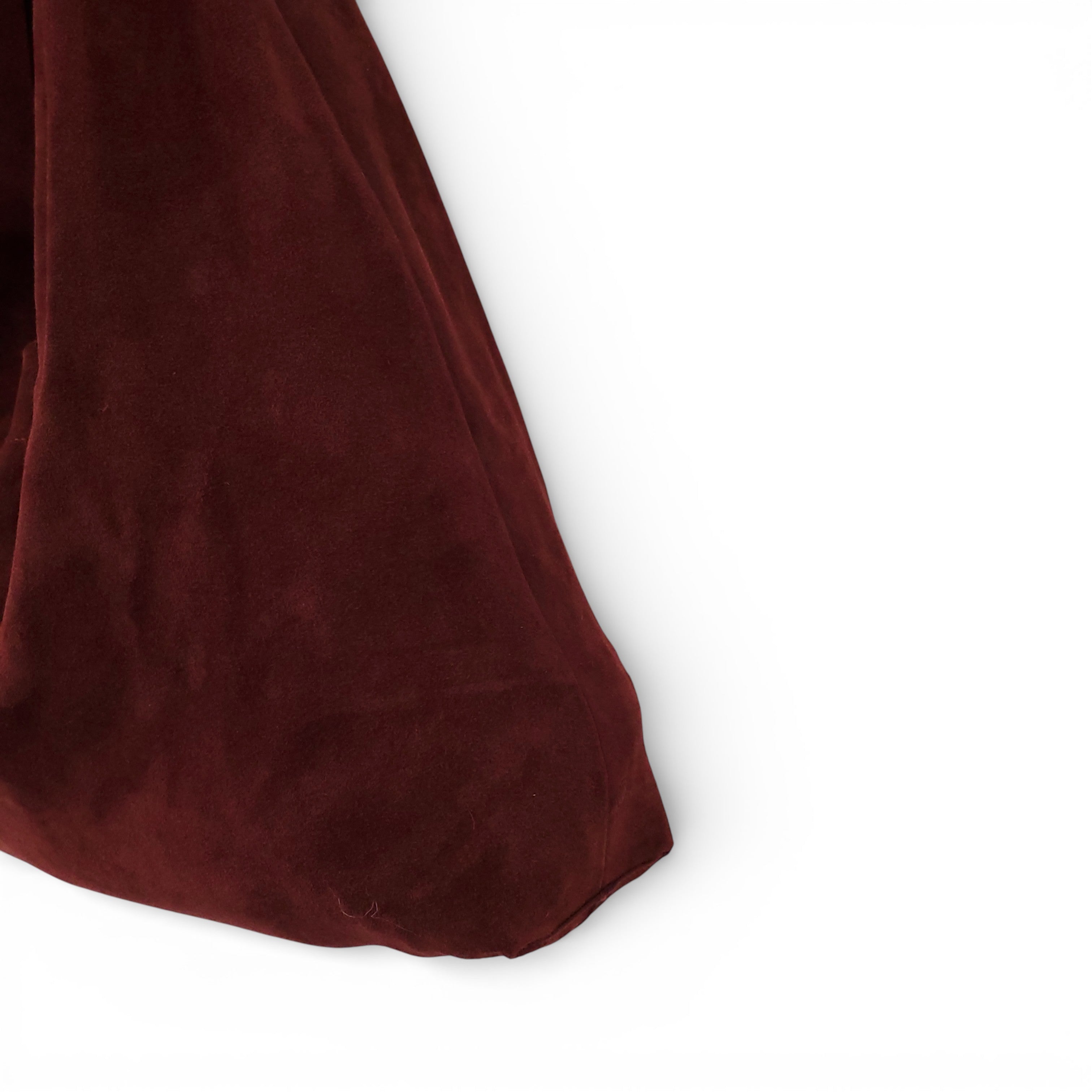 THE ROW BURGUNDY SUEDE SHOULDER BAG