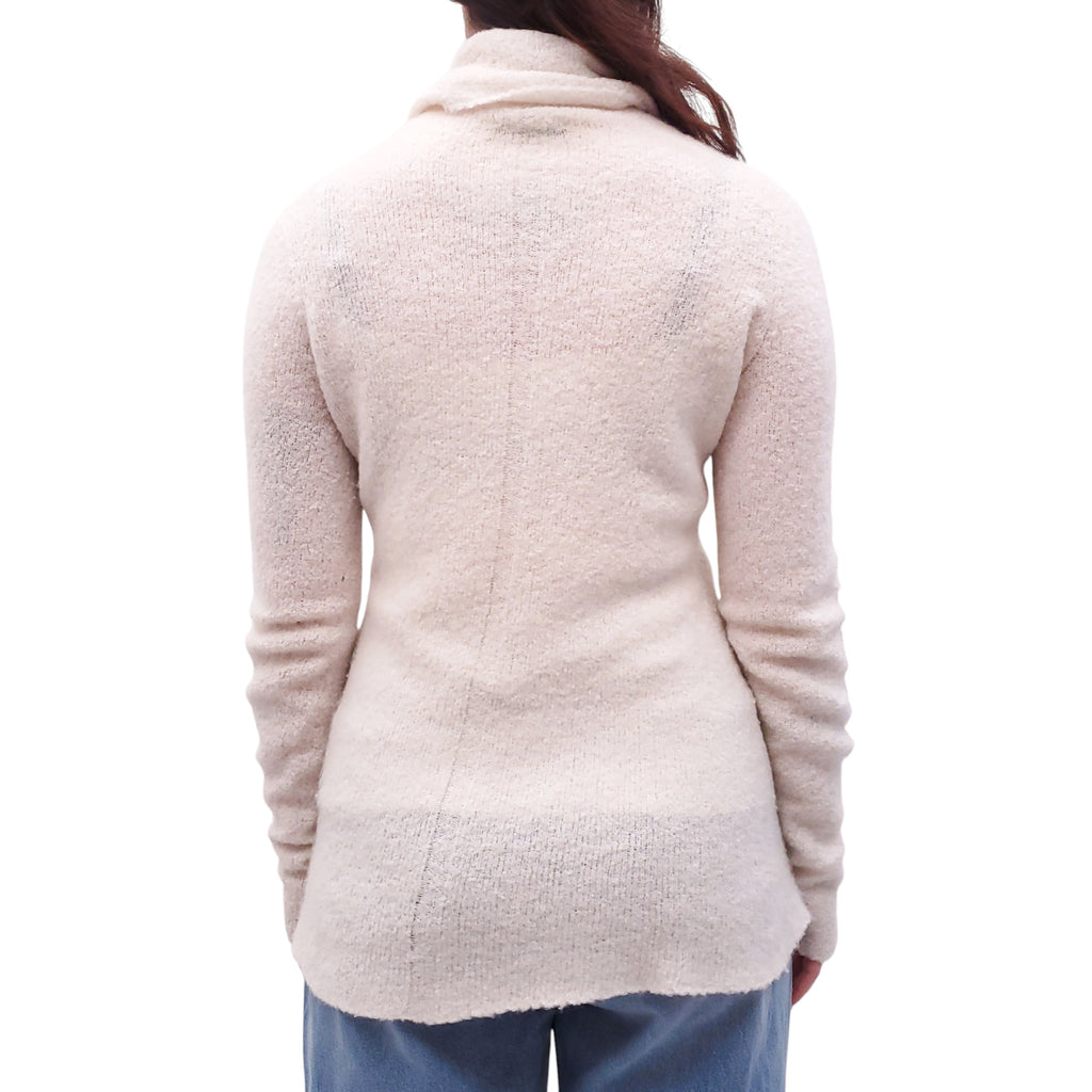 THE ROW CREAM CASHMERE BLEND TURTLENECK SWEATER - SIZE S