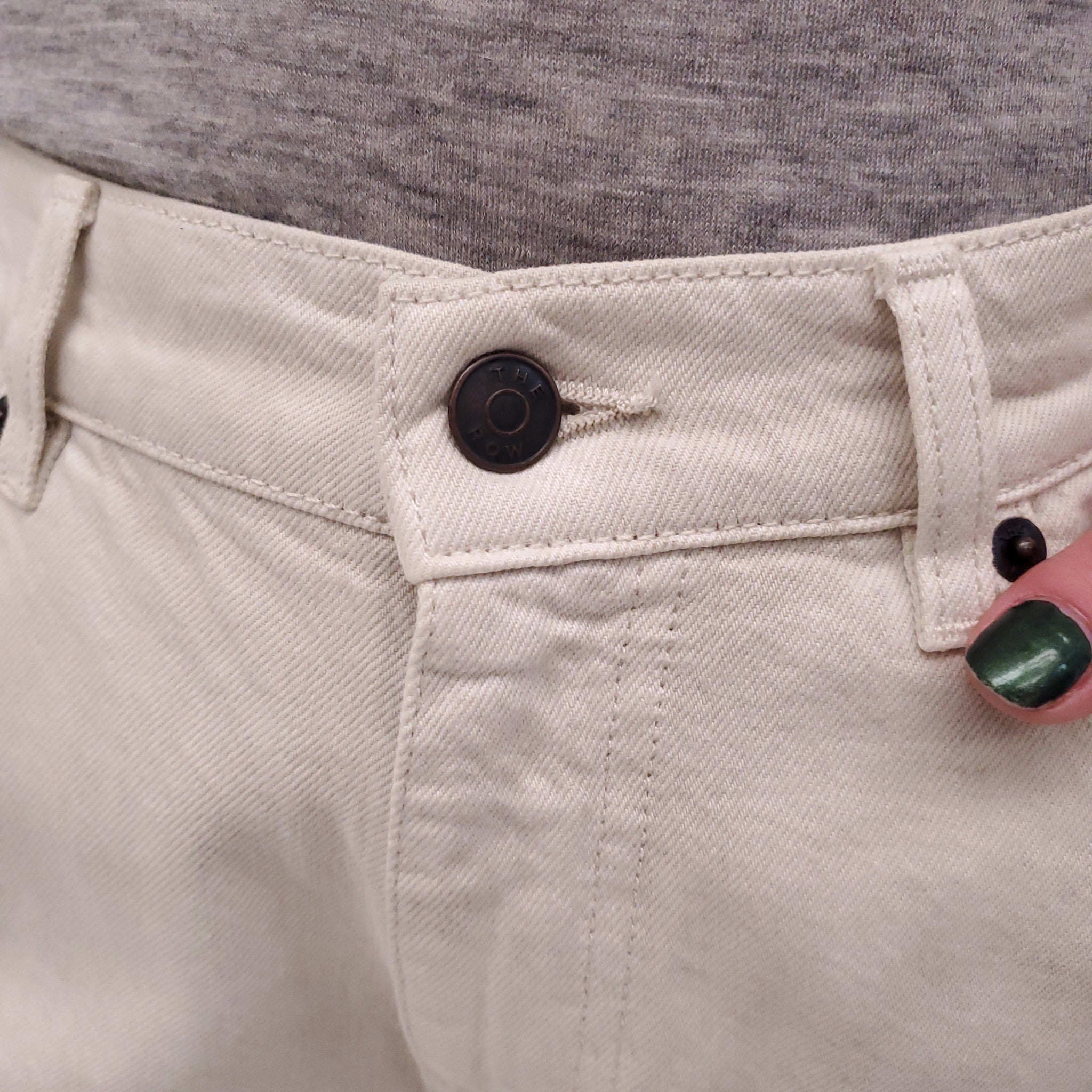 THE ROW CREAM JEANS - SIZE 10