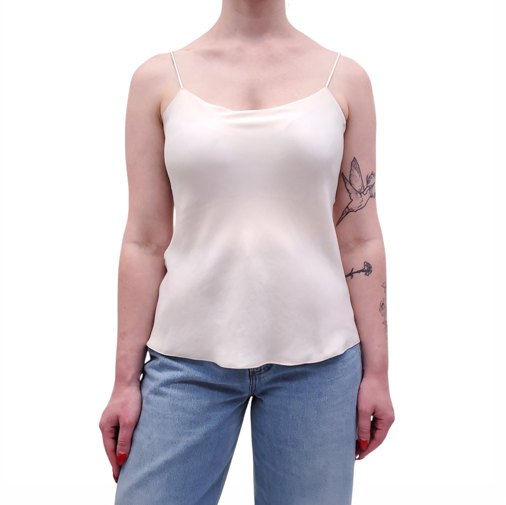 THE ROW CREAM SILK TANK TOP - SIZE S