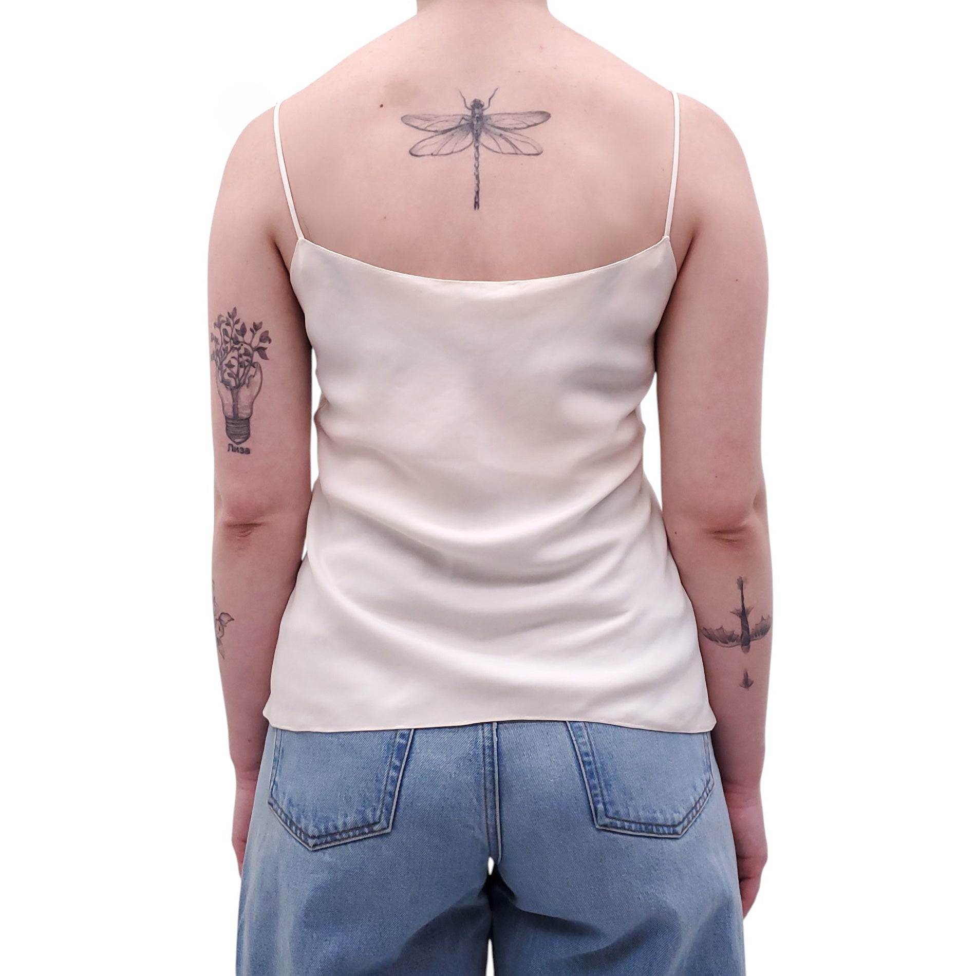 THE ROW CREAM SILK TANK TOP - SIZE S