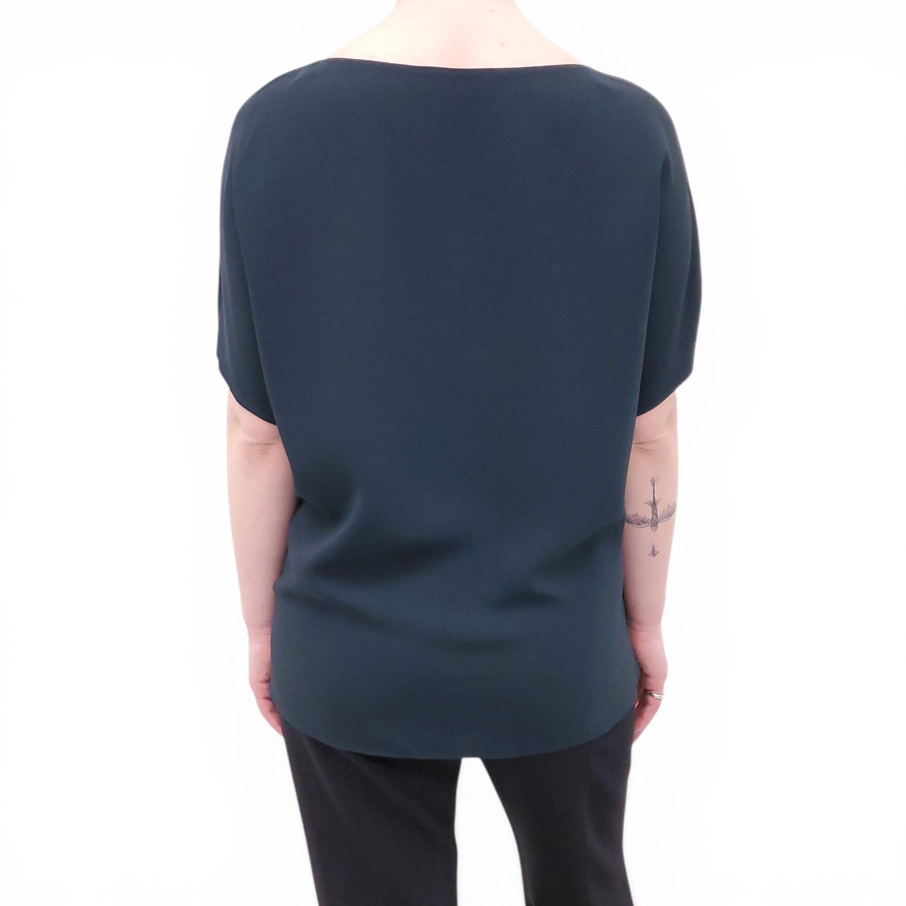 THE ROW DARK GREEN BLOUSE - SIZE L