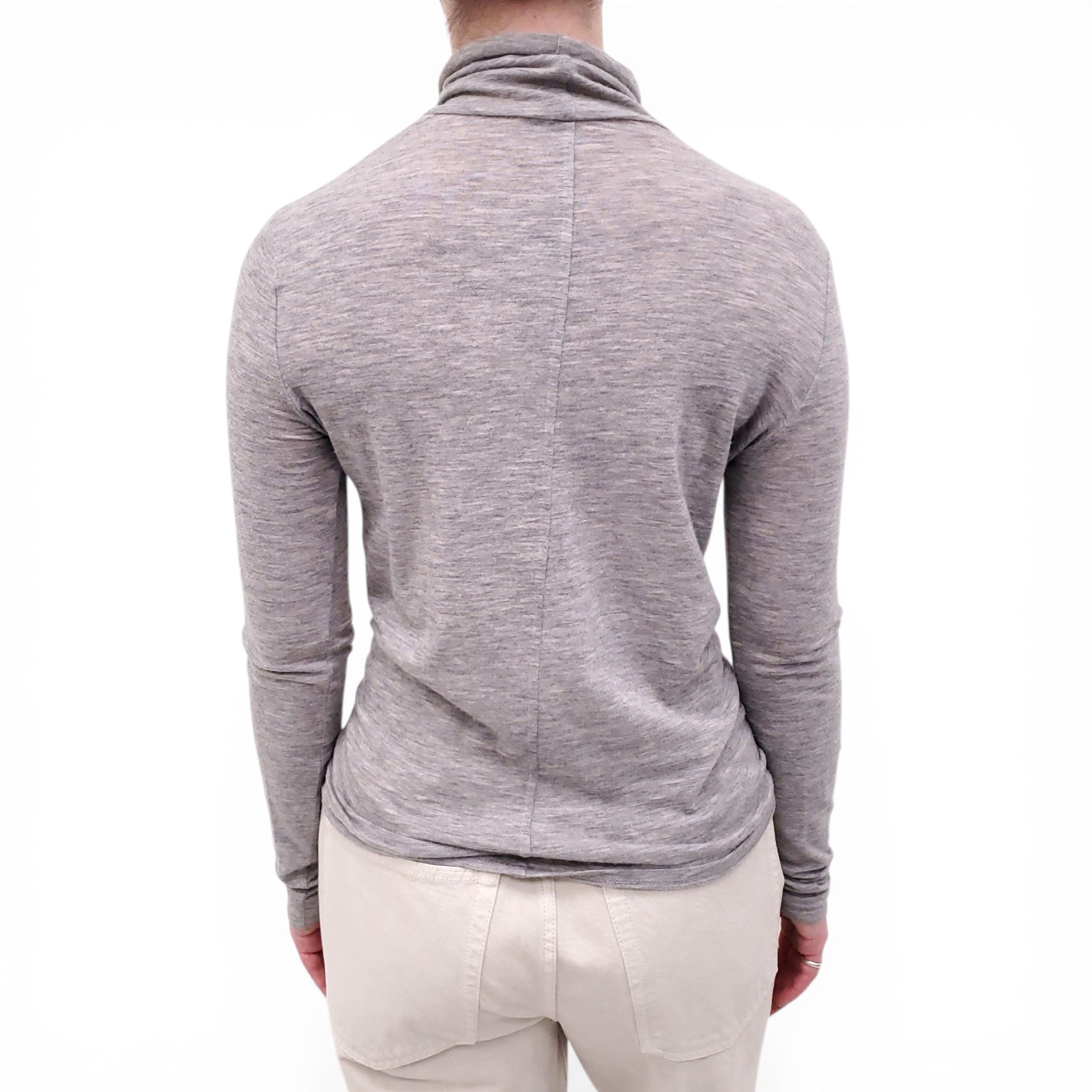 THE ROW GREY THIN TURTLENECK SWEATER - SIZE S