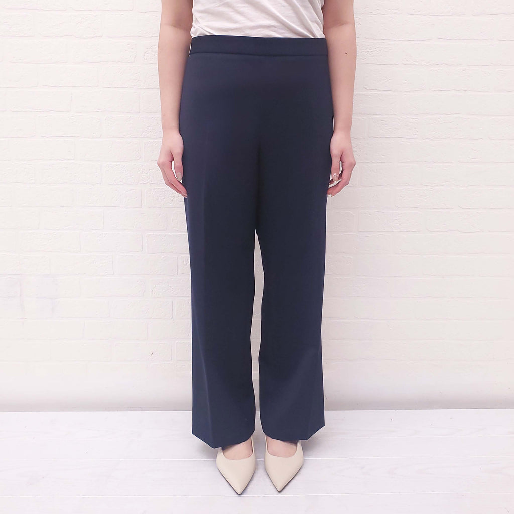 THE ROW NAVY TROUSERS - SIZE 14