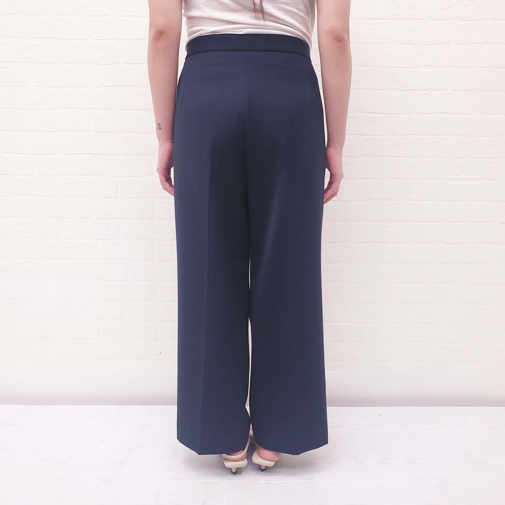 THE ROW NAVY TROUSERS - SIZE 14