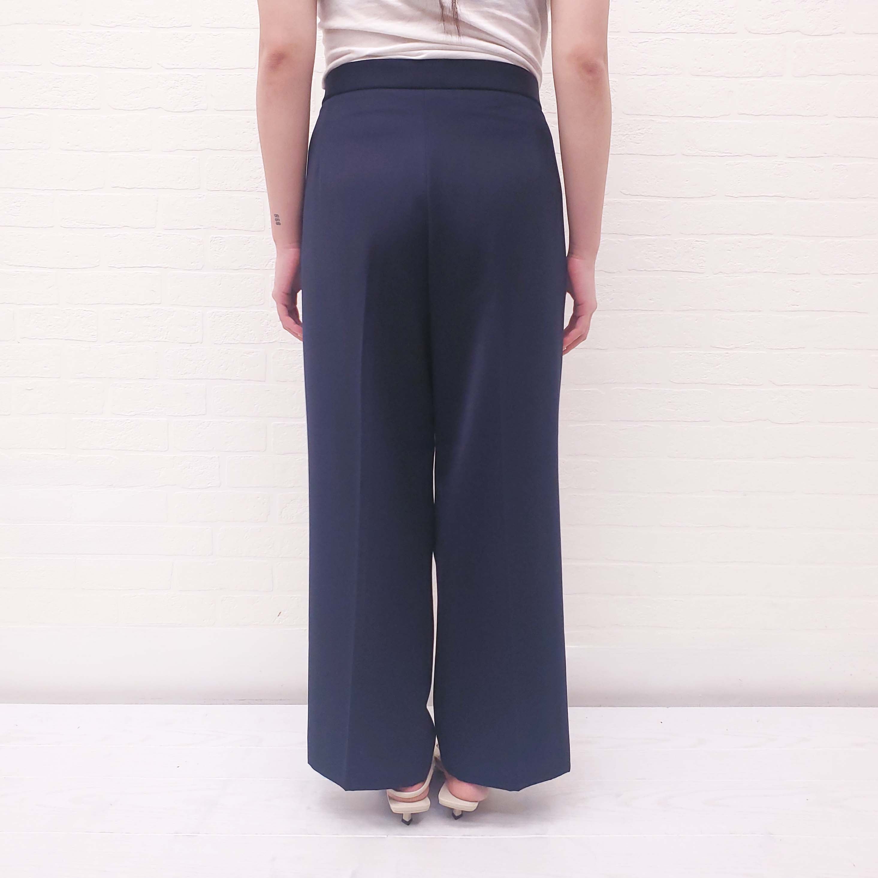 THE ROW NAVY TROUSERS - SIZE 14