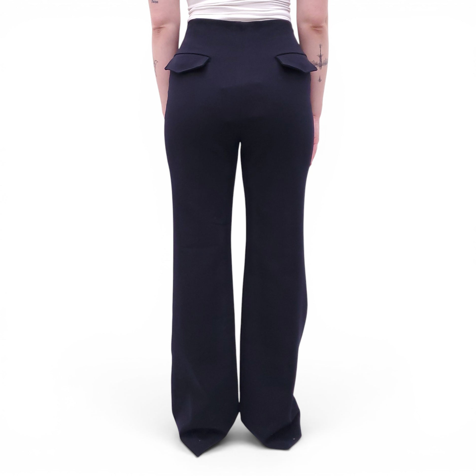 THE ROW NAVY 'VASCO' TROUSERS - SIZE 4