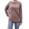 THE ROW OVERSIZED TAUPE CASHMERE SWEATER - SIZE S