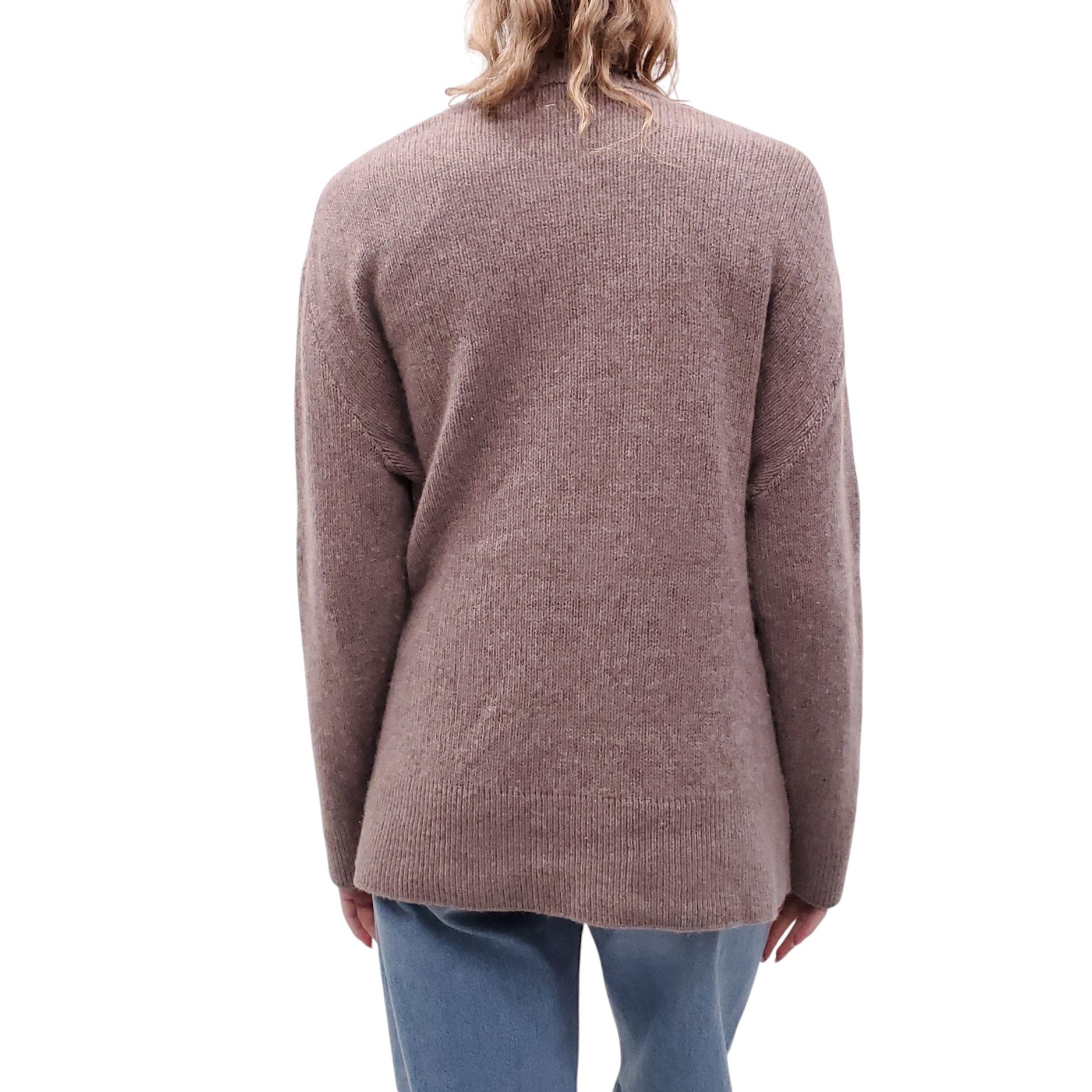 THE ROW OVERSIZED TAUPE CASHMERE SWEATER - SIZE S