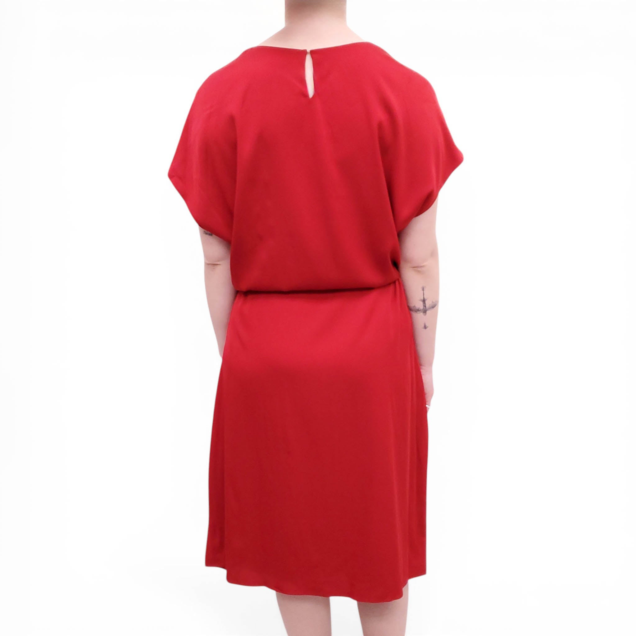 THE ROW RED SILK DRESS - SIZE L