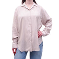 THE ROW STRIPED BUTTON-UP BLOUSE - SIZE S