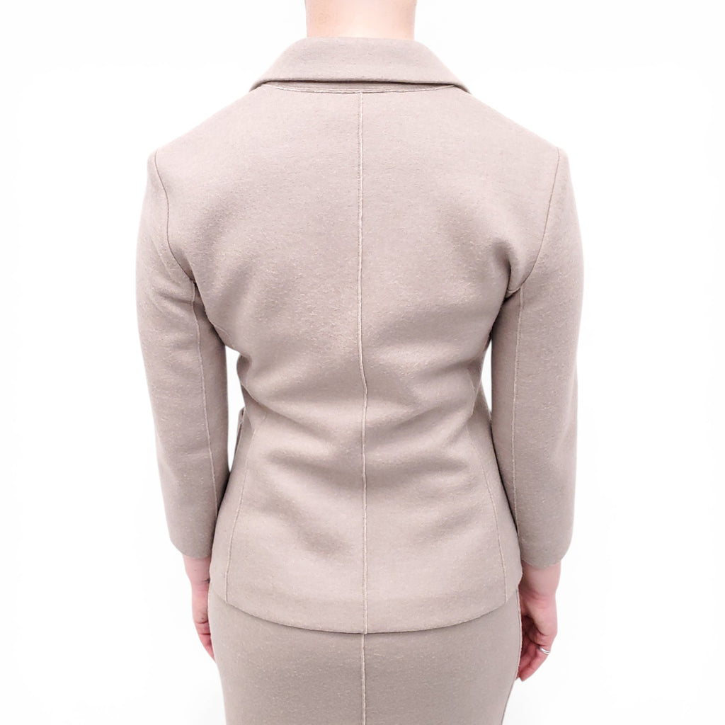 THE ROW TAUPE DRESS SET WITH MATCHING JACKET - SIZE 6