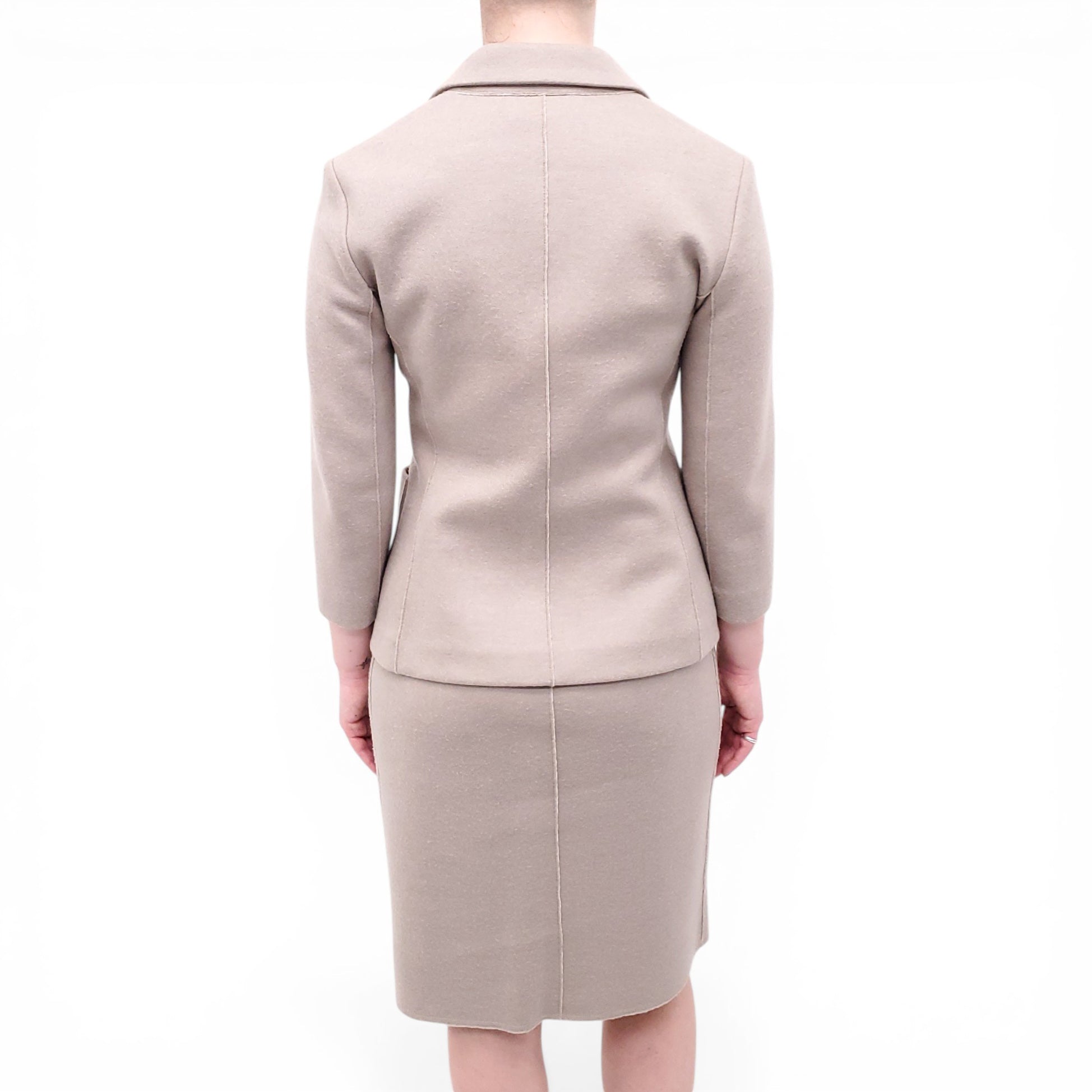 THE ROW TAUPE DRESS SET WITH MATCHING JACKET - SIZE 6