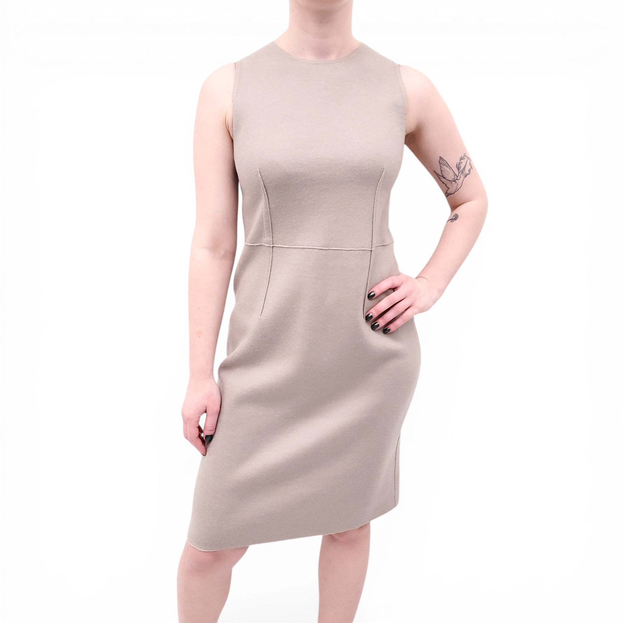 THE ROW TAUPE DRESS SET WITH MATCHING JACKET - SIZE 6