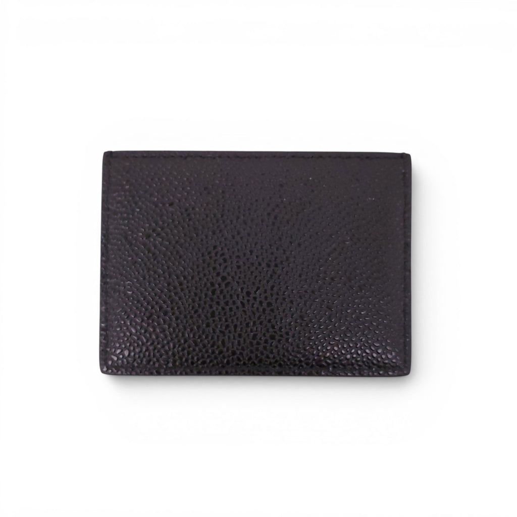THOM BROWNE BLACK LOGO CARD HOLDER