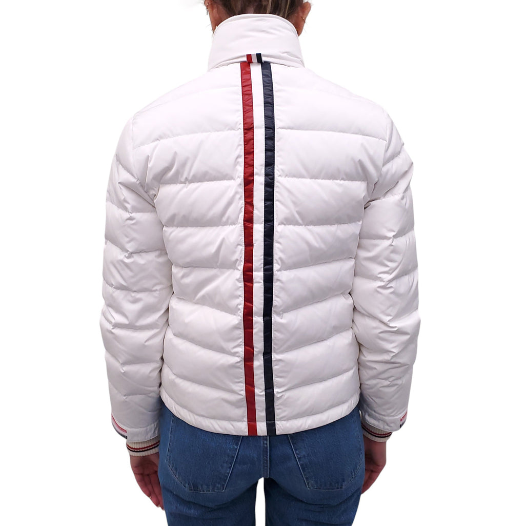 THOM BROWNE WHITE DOWN PUFFER JACKET - SIZE 40