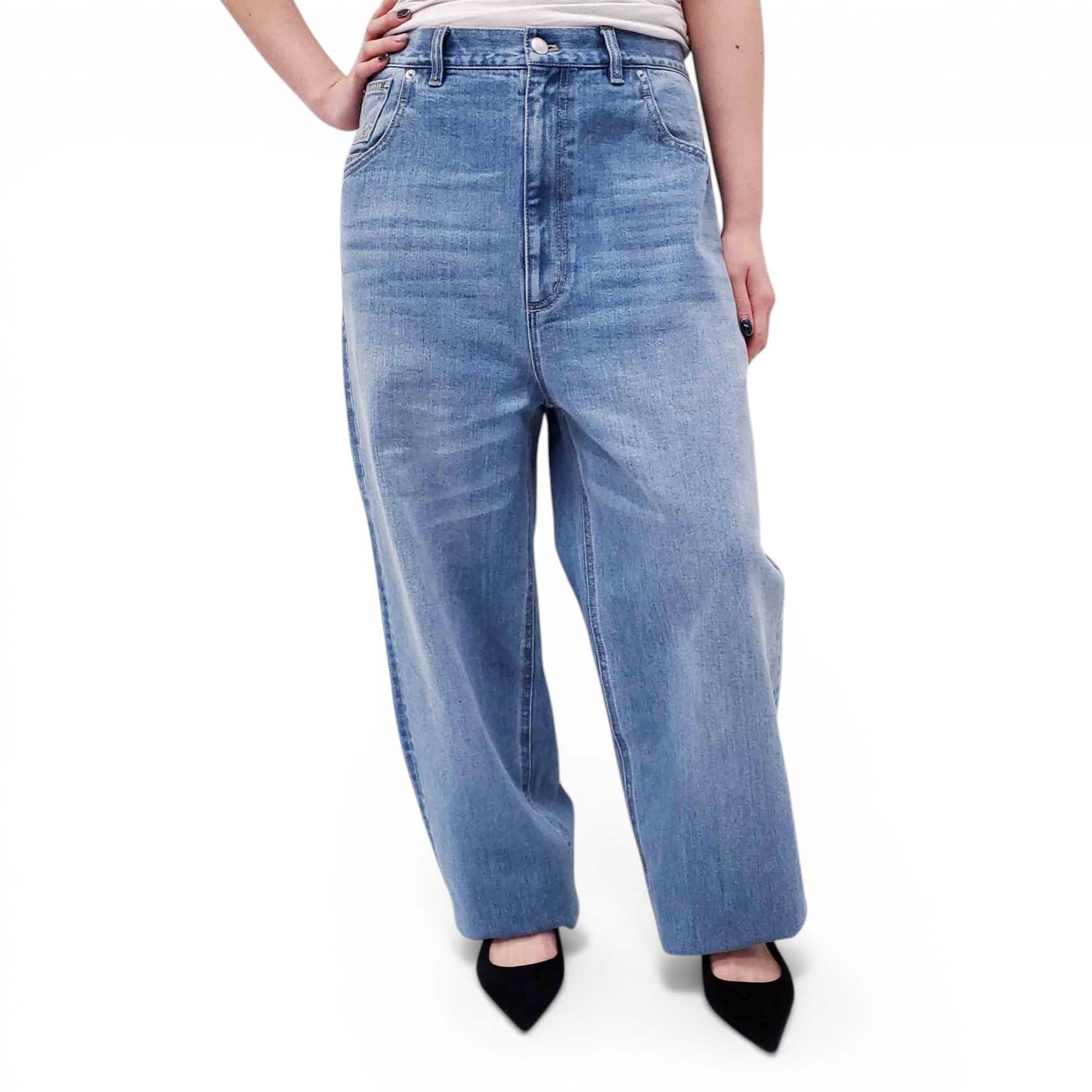 TIBI WIDE LEG DENIM JEANS - SIZE 28