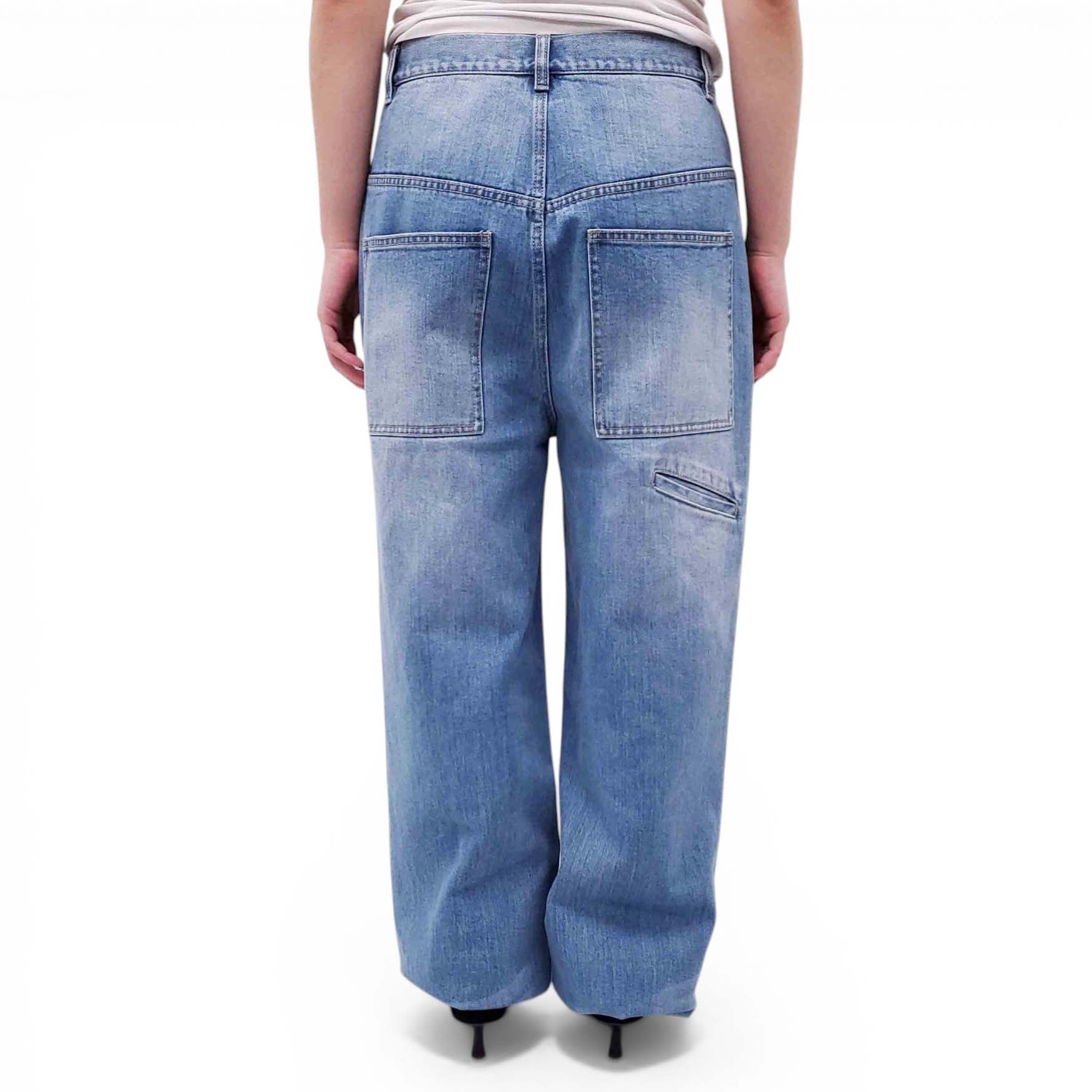 TIBI WIDE LEG DENIM JEANS - SIZE 28