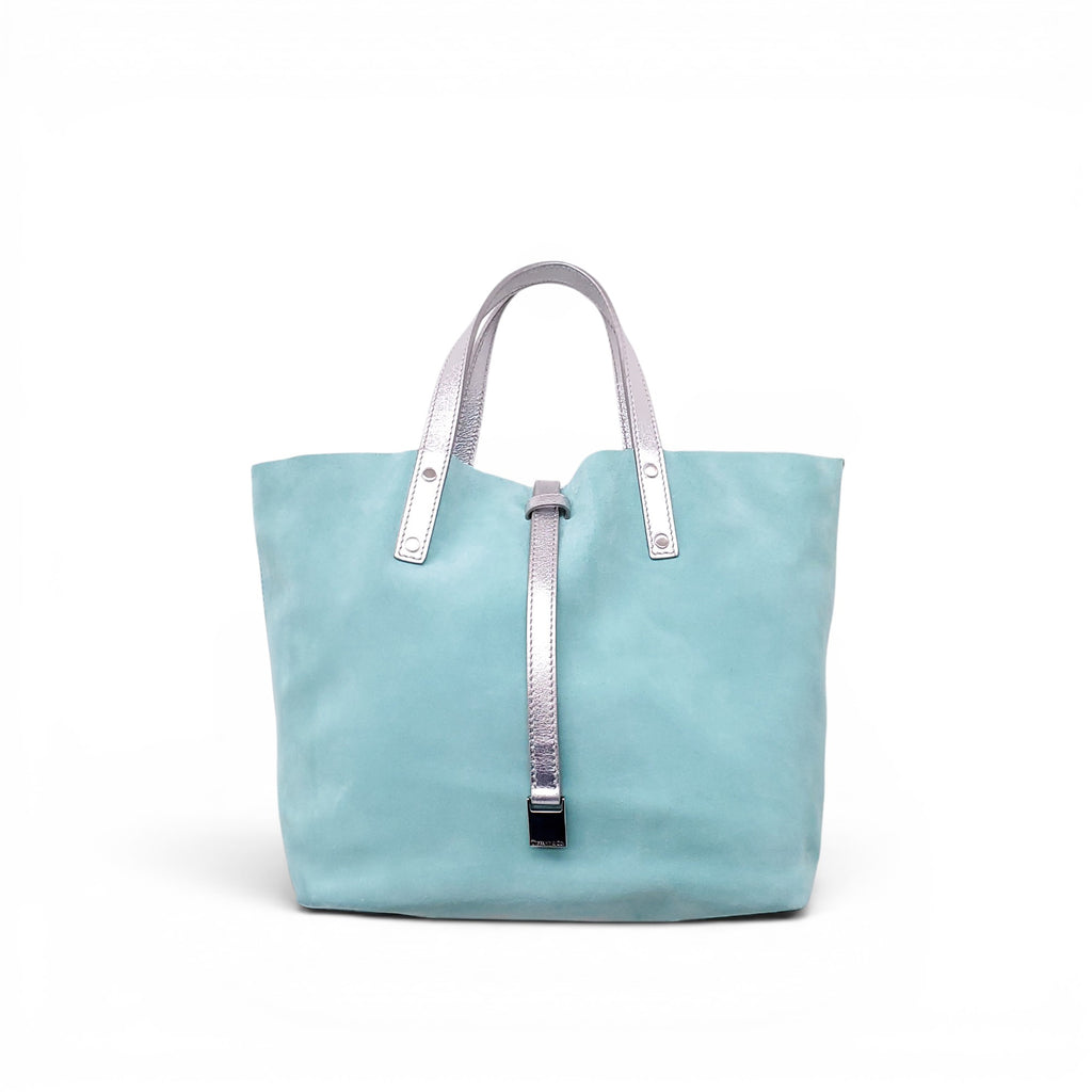 TIFFANY & CO. SUEDE METALLIC TOTE BAG