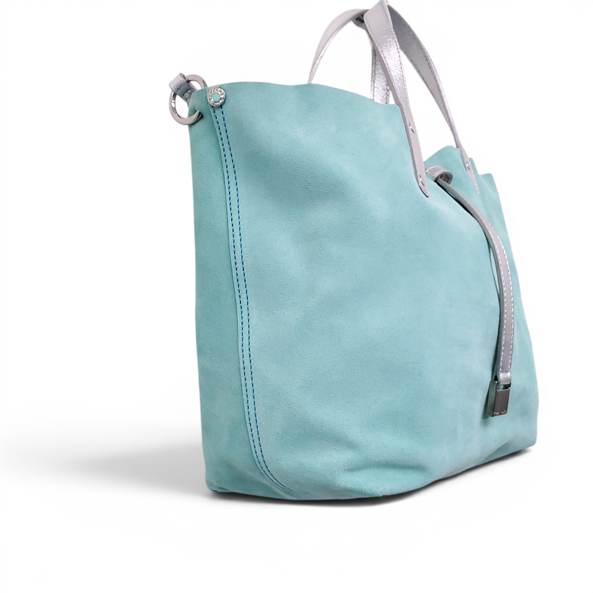 TIFFANY & CO. SUEDE METALLIC TOTE BAG