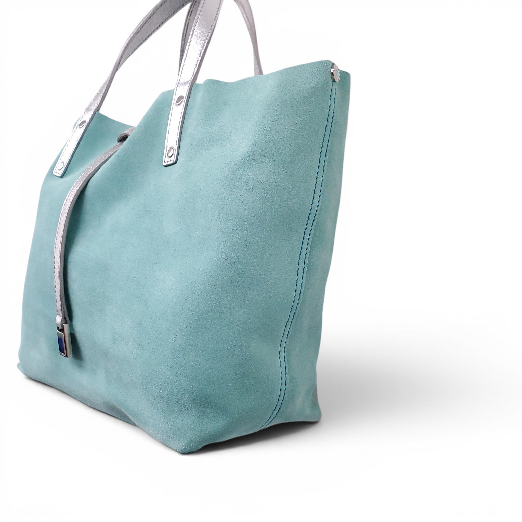 TIFFANY & CO. SUEDE METALLIC TOTE BAG