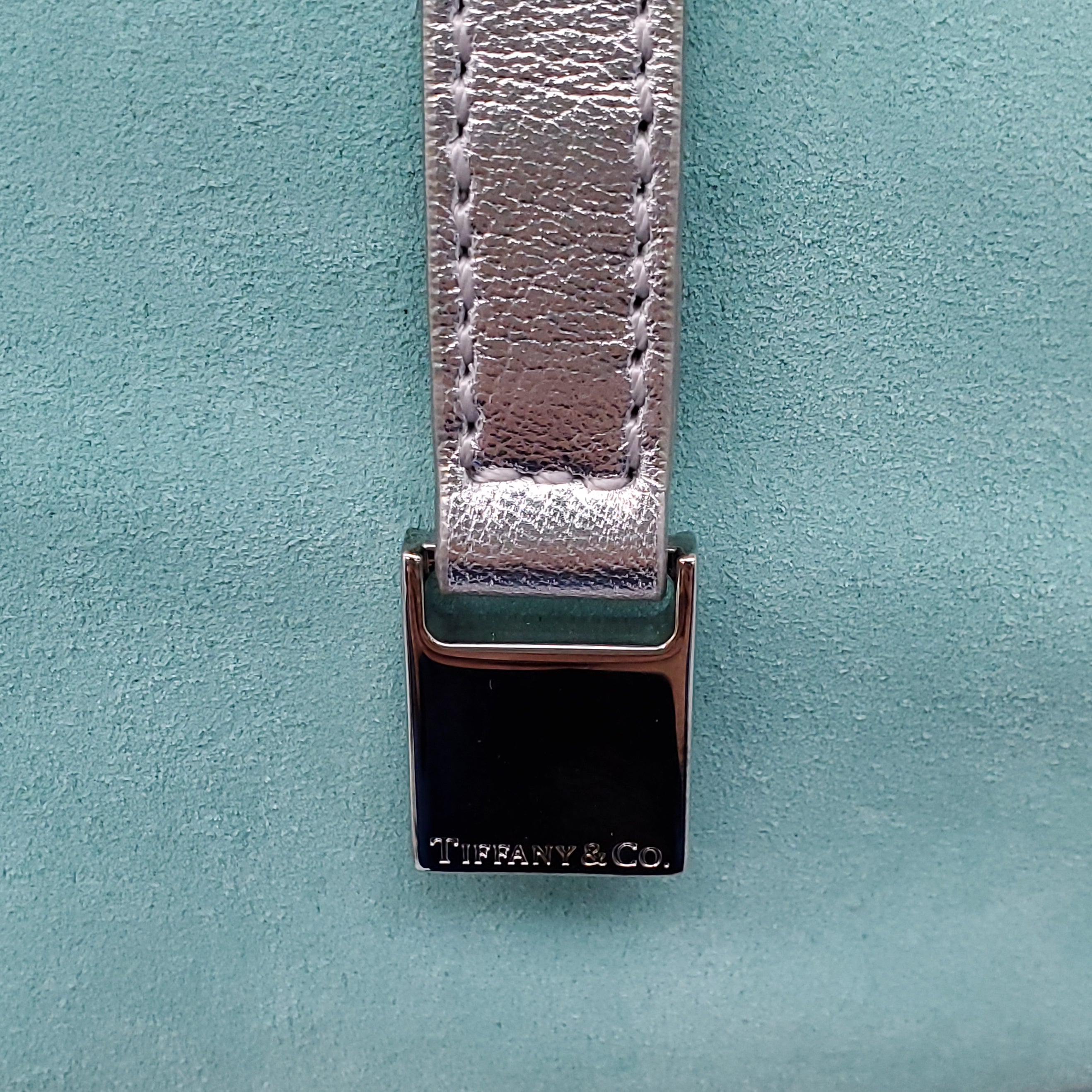 TIFFANY & CO. SUEDE METALLIC TOTE BAG