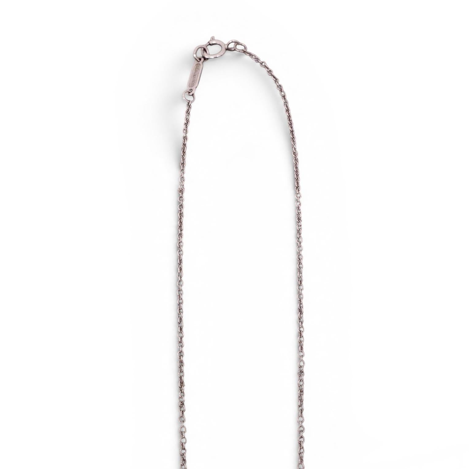 TIFFANY & CO 18K DIAMOND HEART KEY NECKLACE